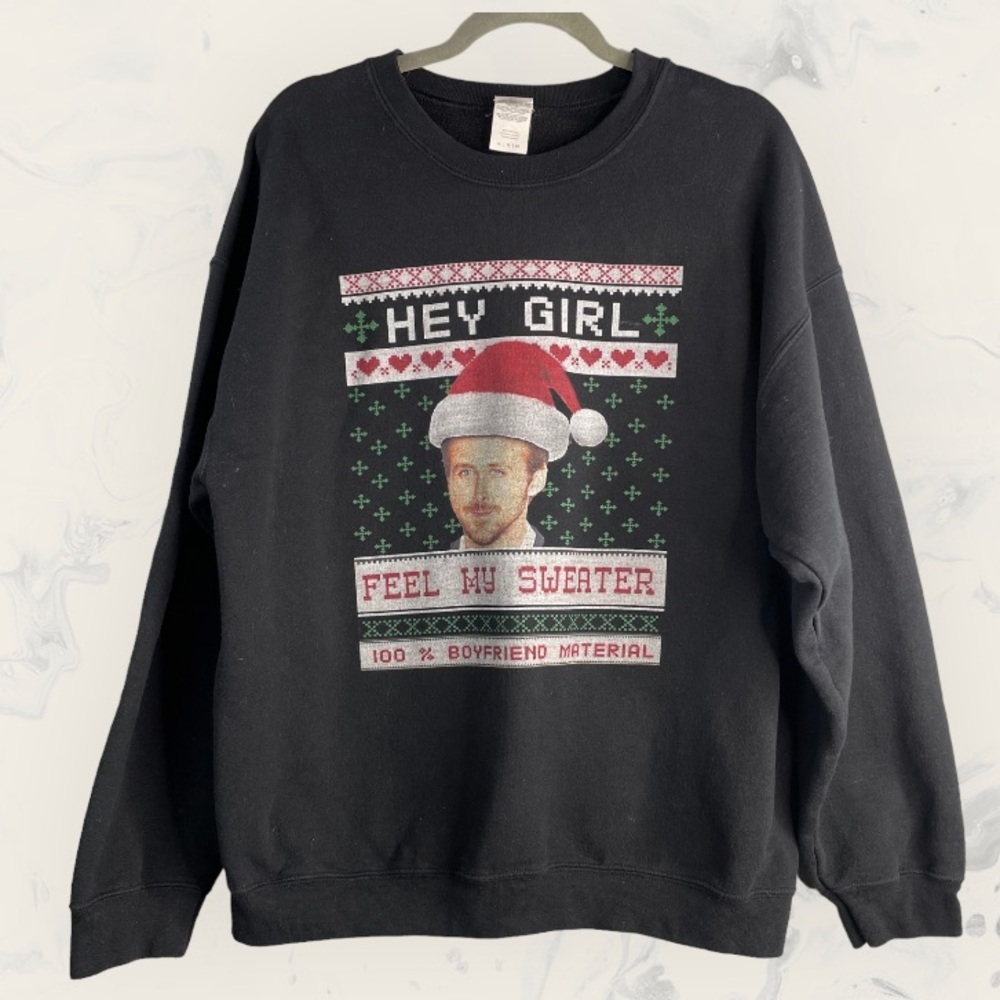 Hey Girl Ryan Gosling Christmas Sweater Size XL